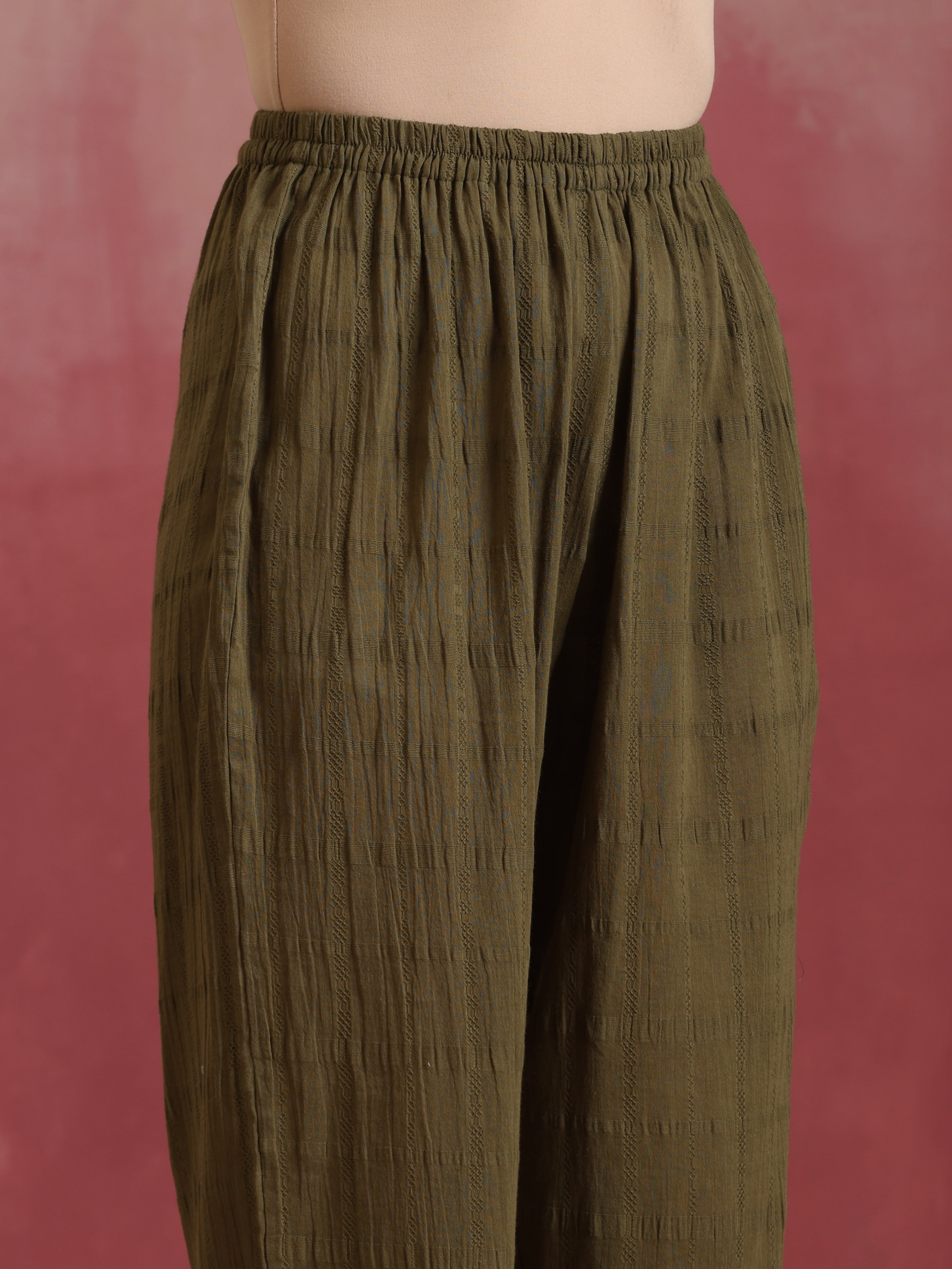 trueBrowns Olive Cotton Dobby Dobby Co-ord set | Grocsy