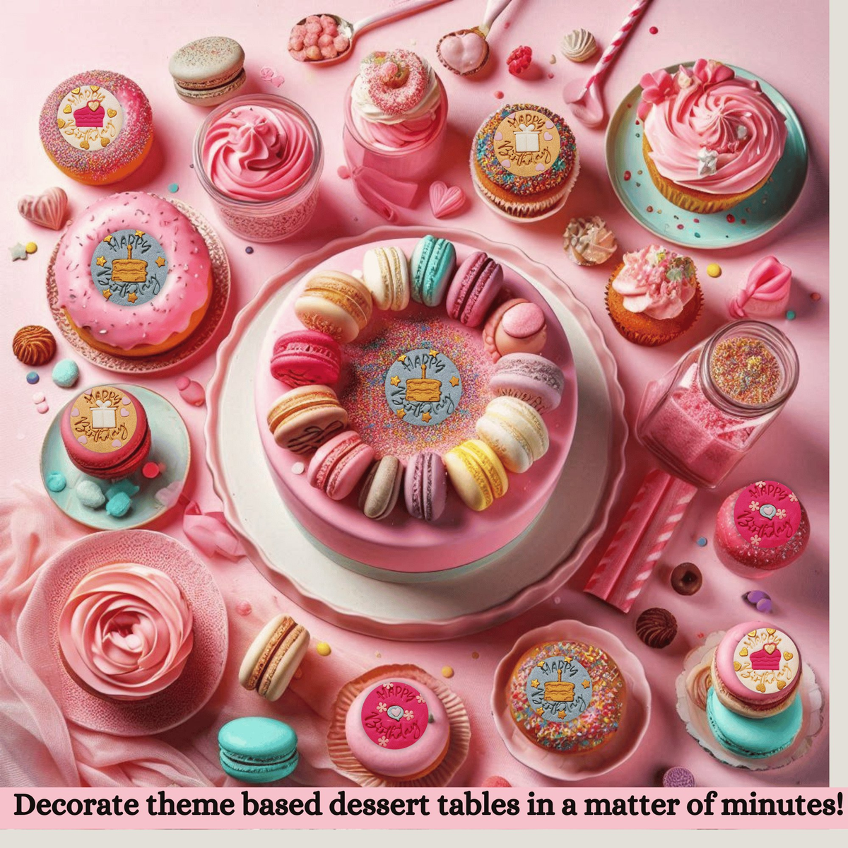 Confect Happy Birthday | Edible Celebration Topper | Grocsy