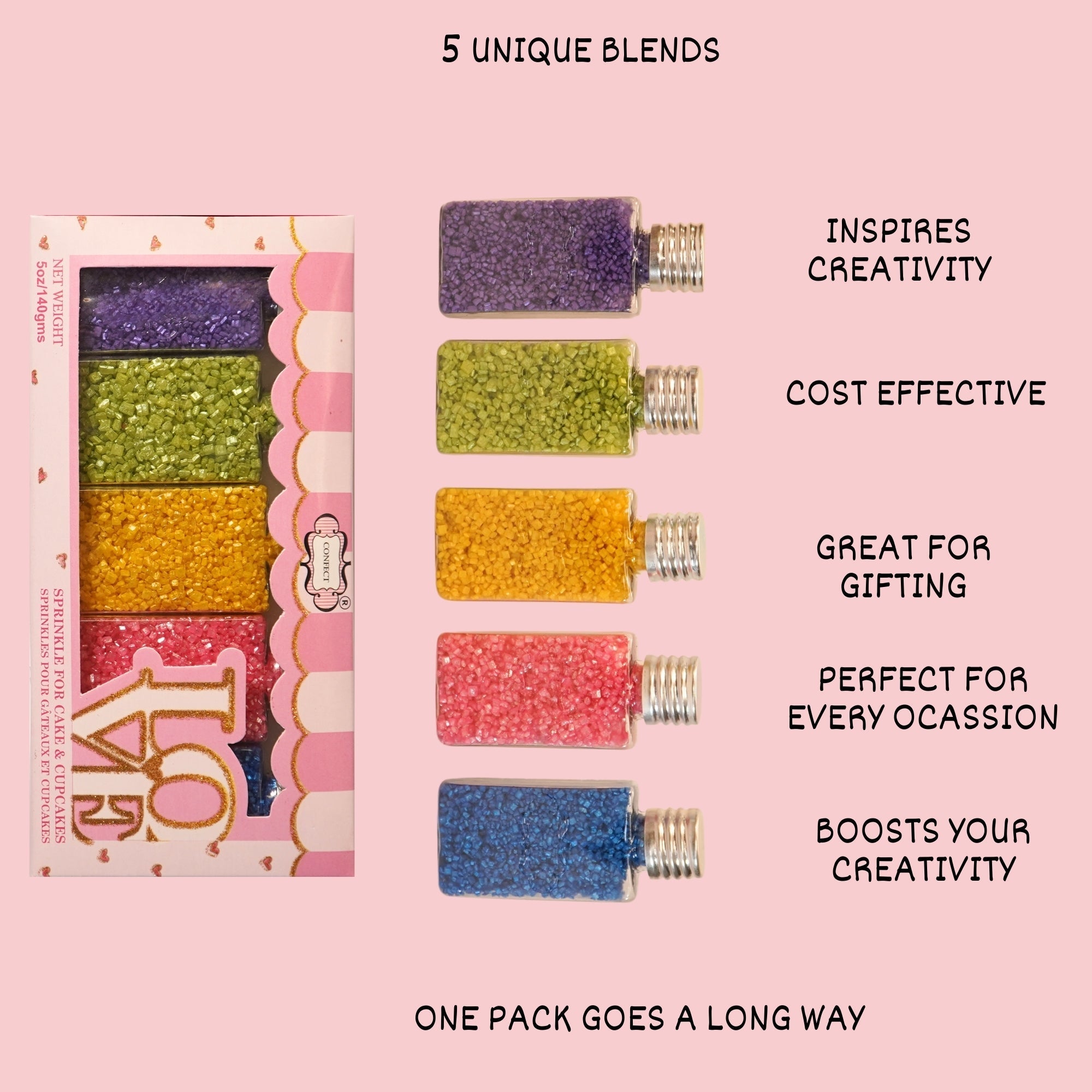 Confect Sparkling Sugar Combo Multipack 9 | Grocsy
