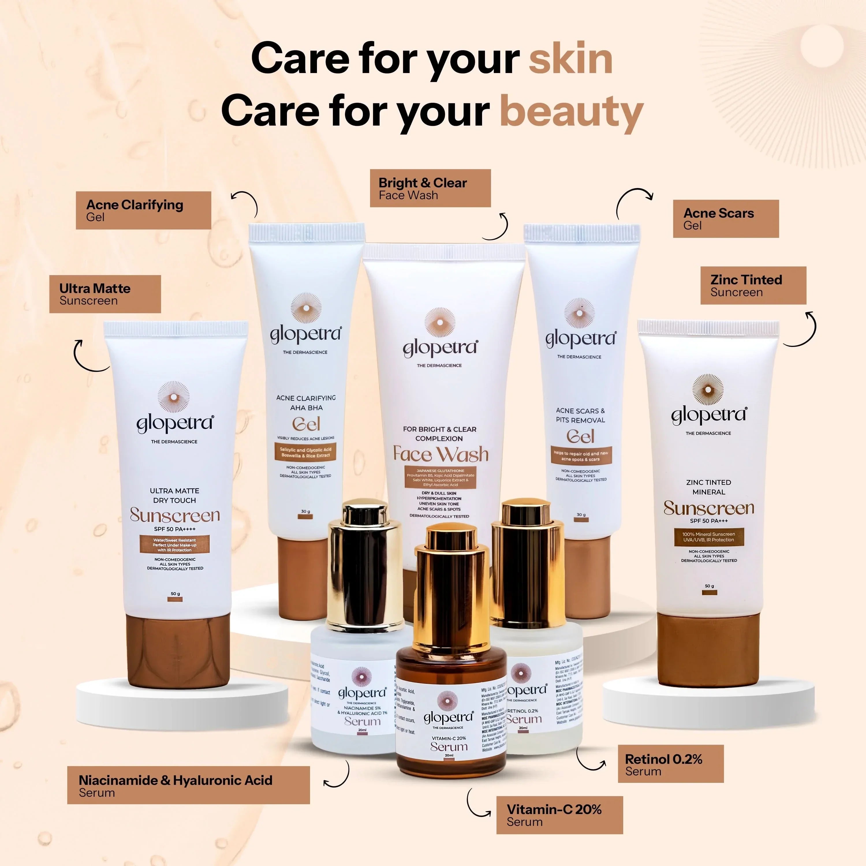 Glopetra Vitamin C Serum For Dull Skin | Grocsy