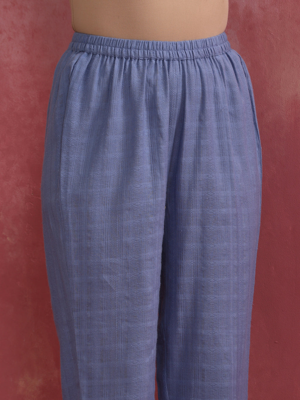 trueBrowns Sky BLue Cotton Kurta Co-ord set | Grocsy