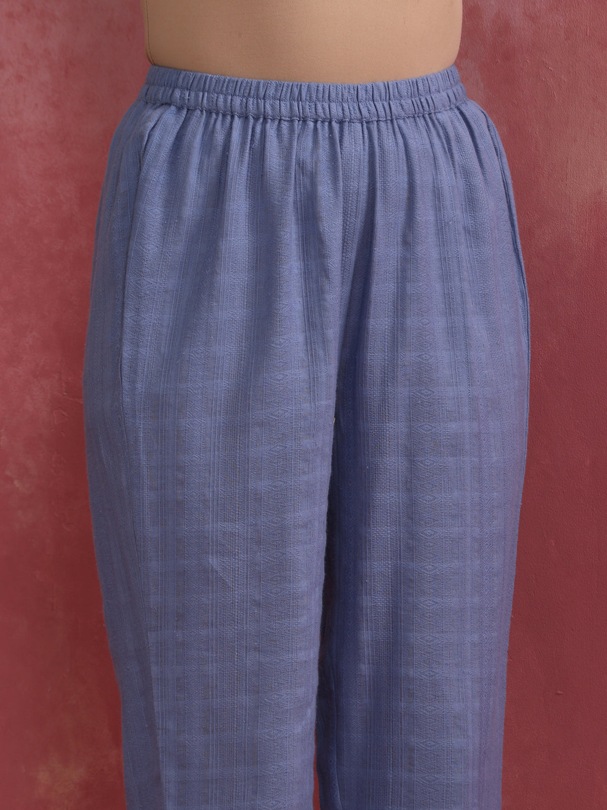 trueBrowns Sky BLue Cotton Kurta Co-ord set | Grocsy