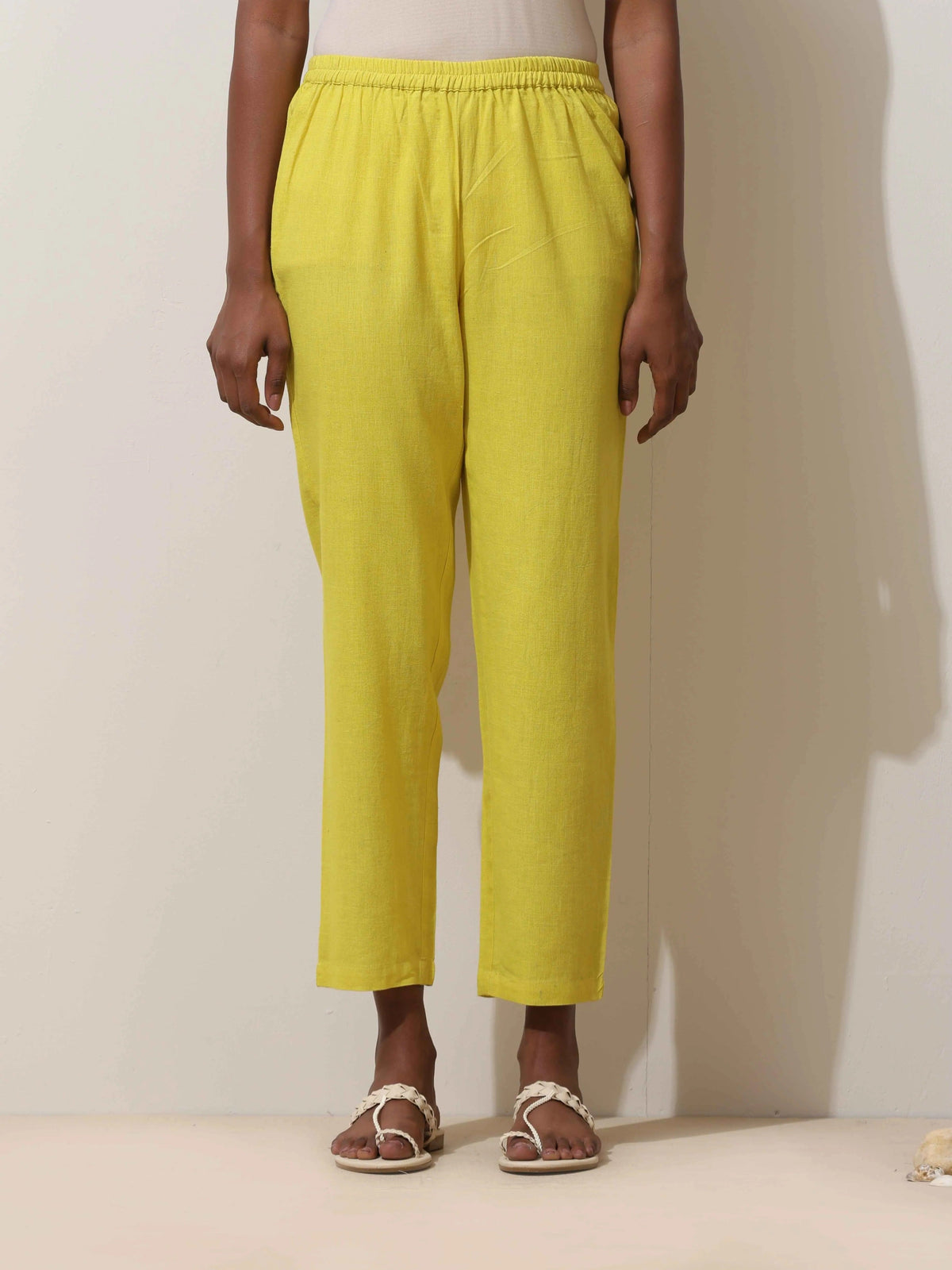 trueBrowns Lime Cotton Linen Co-Ord Set | Grocsy