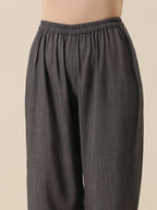 trueBrowns Slate Grey Slub Texture Collar Short Co-Ord Set | Grocsy