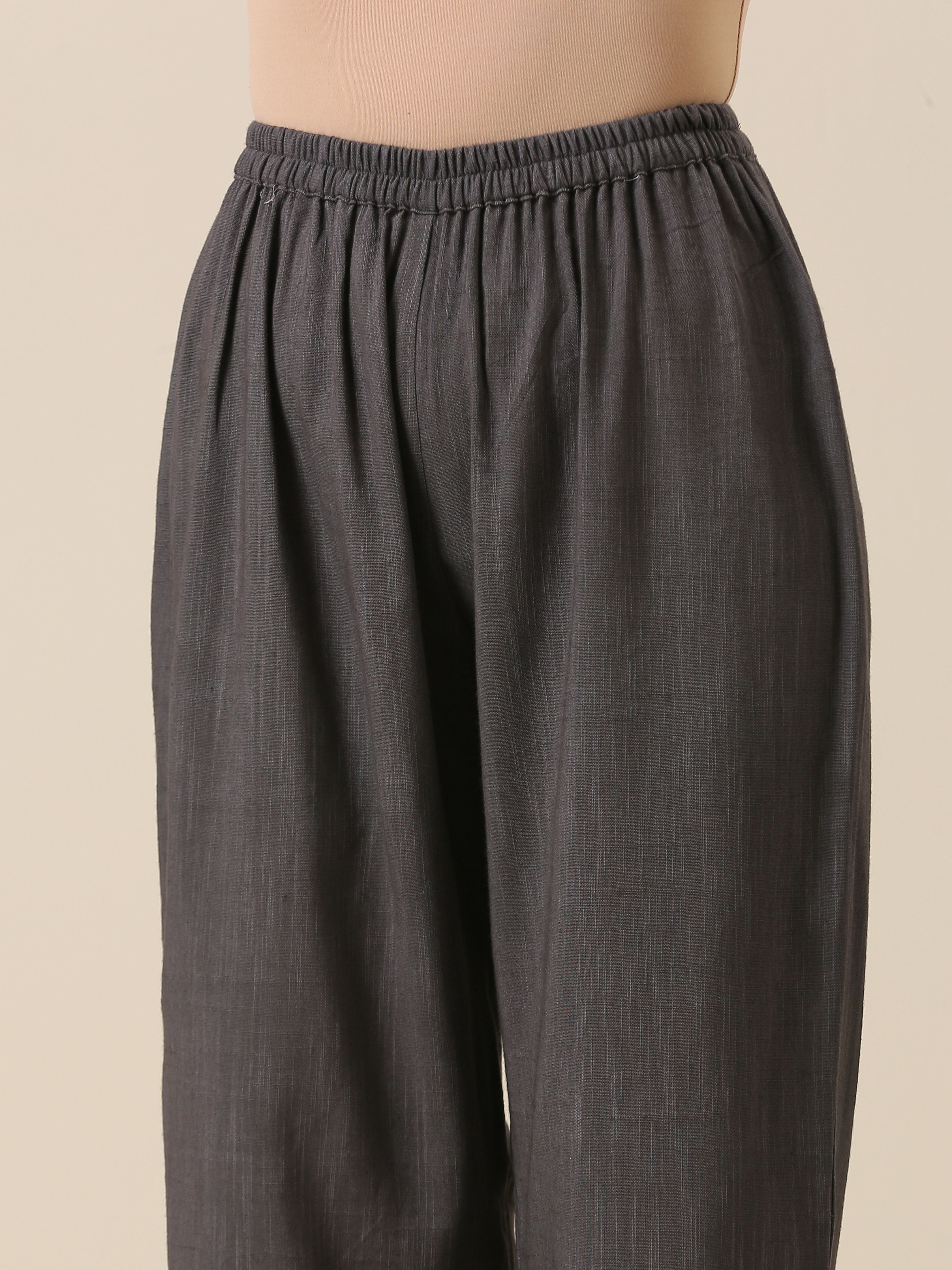 trueBrowns Slate Grey Slub Texture Collar Short Co-Ord Set | Grocsy
