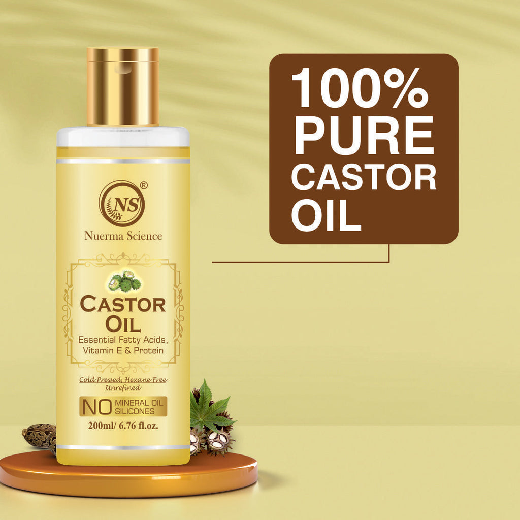 Nuerma Science Castor Oil For Skin & Body | Hydrating & Soothing Massage Oil | Grocsy