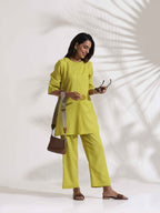 trueBrowns Lime Slub Co-ord Set | Grocsy