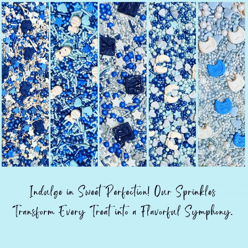 Confect Boys Baby Shower Sprinkles | Baby Blue Sprinkles for Cake & Cupcake Decorating | Grocsy