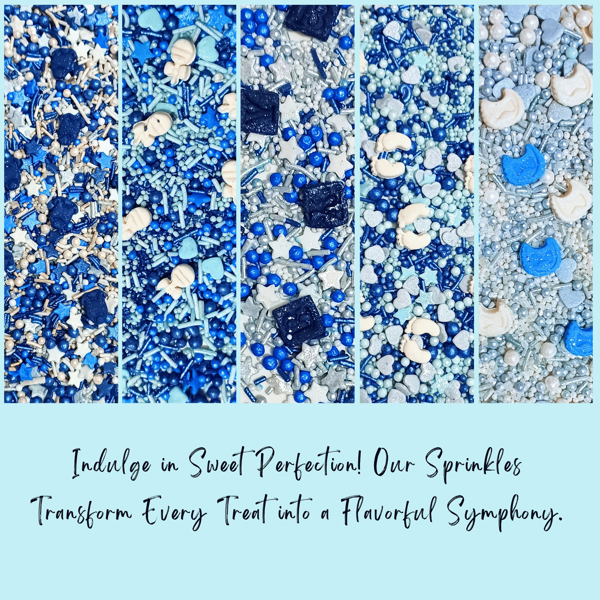 Confect Boys Baby Shower Sprinkles | Baby Blue Sprinkles for Cake & Cupcake Decorating | Grocsy