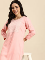 Sangria Women Floral Embroidered Kurta | Grocsy