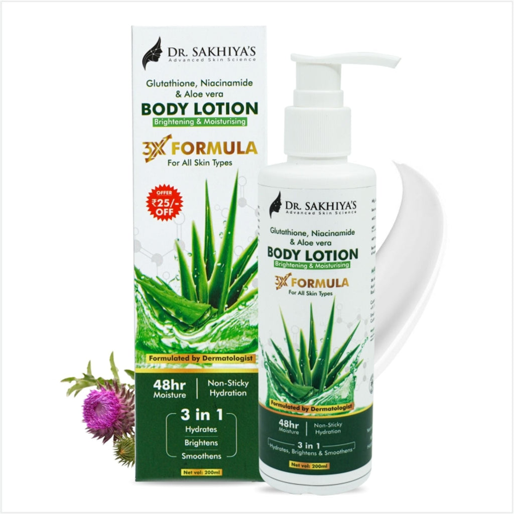 Dr.Sakhiya Body Lotion With Glutathione, Niacinamide & Aloe Vera | Grocsy