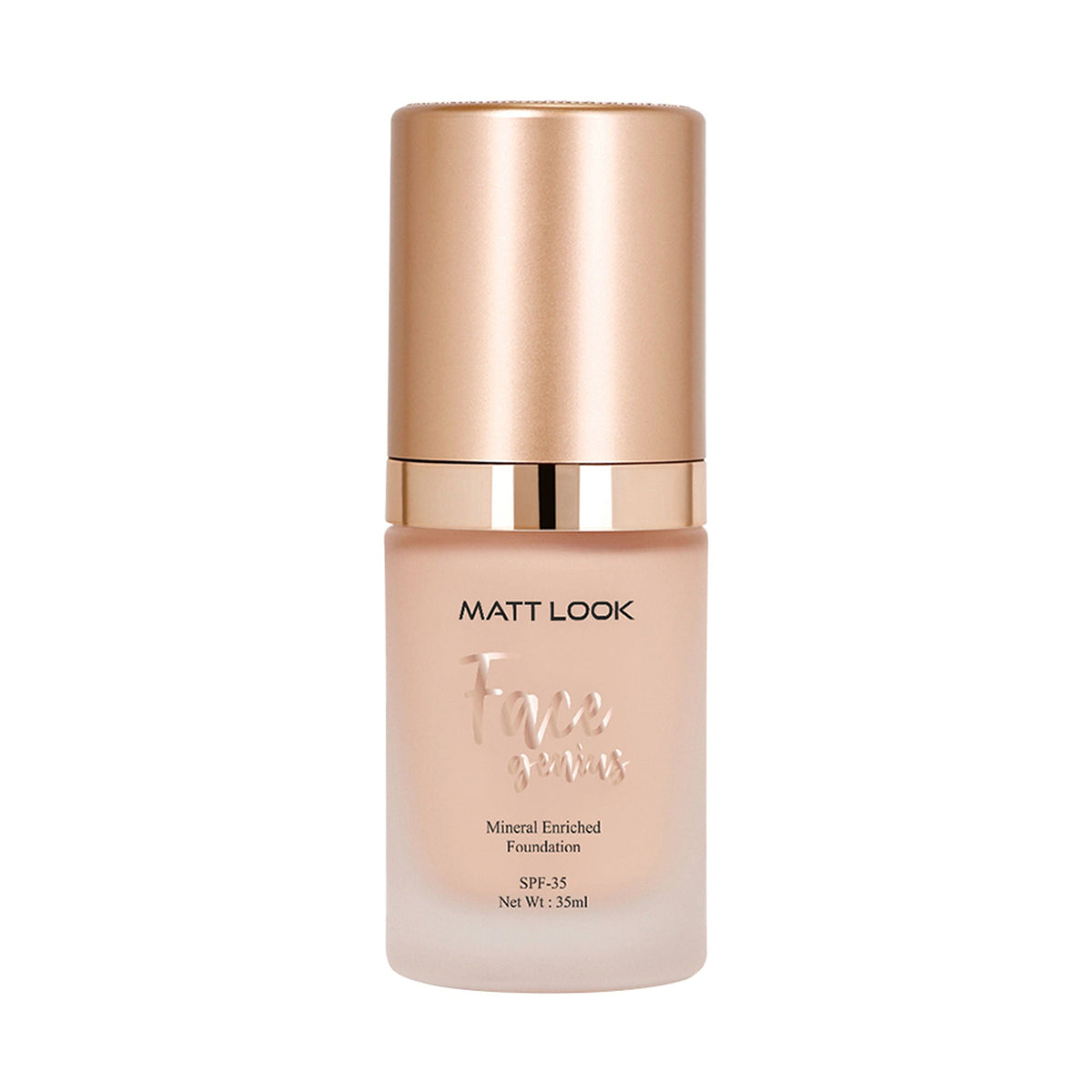 Matt Look Face Genius Mineral Enriched Weightless Matt Finish Foundation - 02 Light Nude | Grocsy