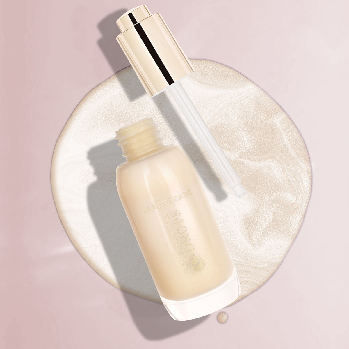 Matt Look Illuminating Drops Liquid Highlighter - 002 Gold Glimmer | Grocsy