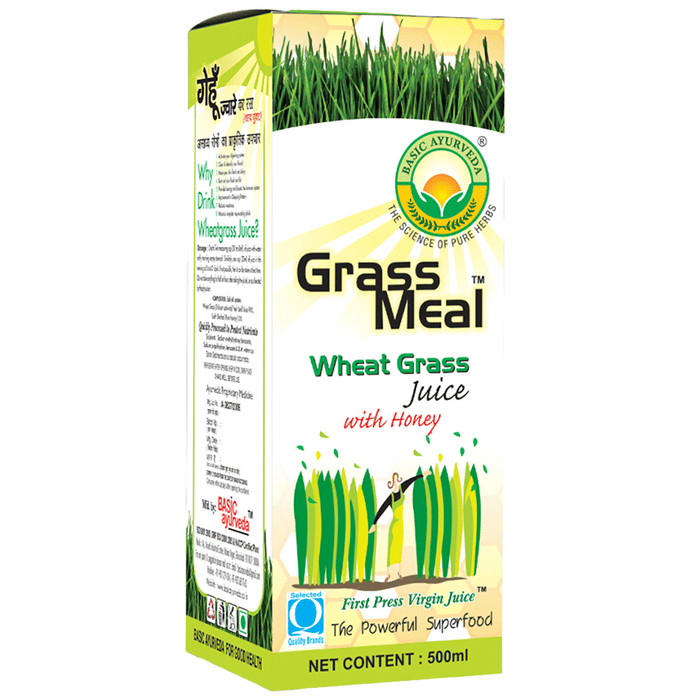 Basic Ayurveda Grass Meal Wheat Grass Juice with Honey | Grocsy