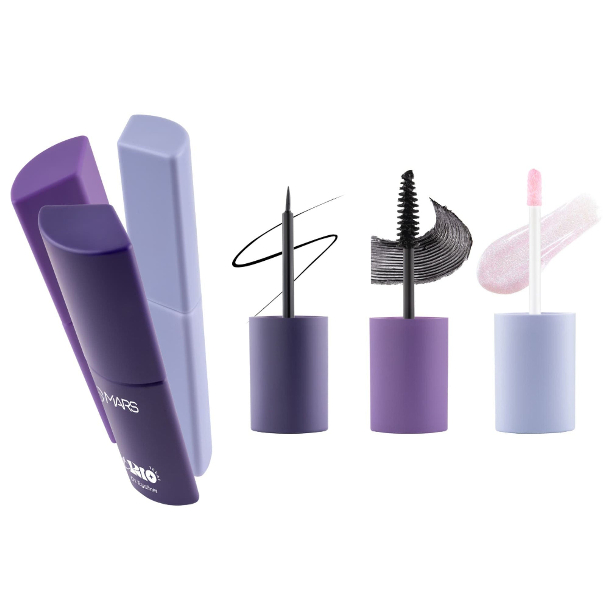 MARS Cosmetics Trio Treat, 3-In-1 Eye Makeup Kit With Eyeliner, Mascara & Eyeshadow | Grocsy