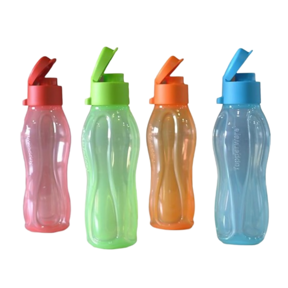 Tupperware Aquasafe Plastic Bottle Set with Fliptop | Grocsy