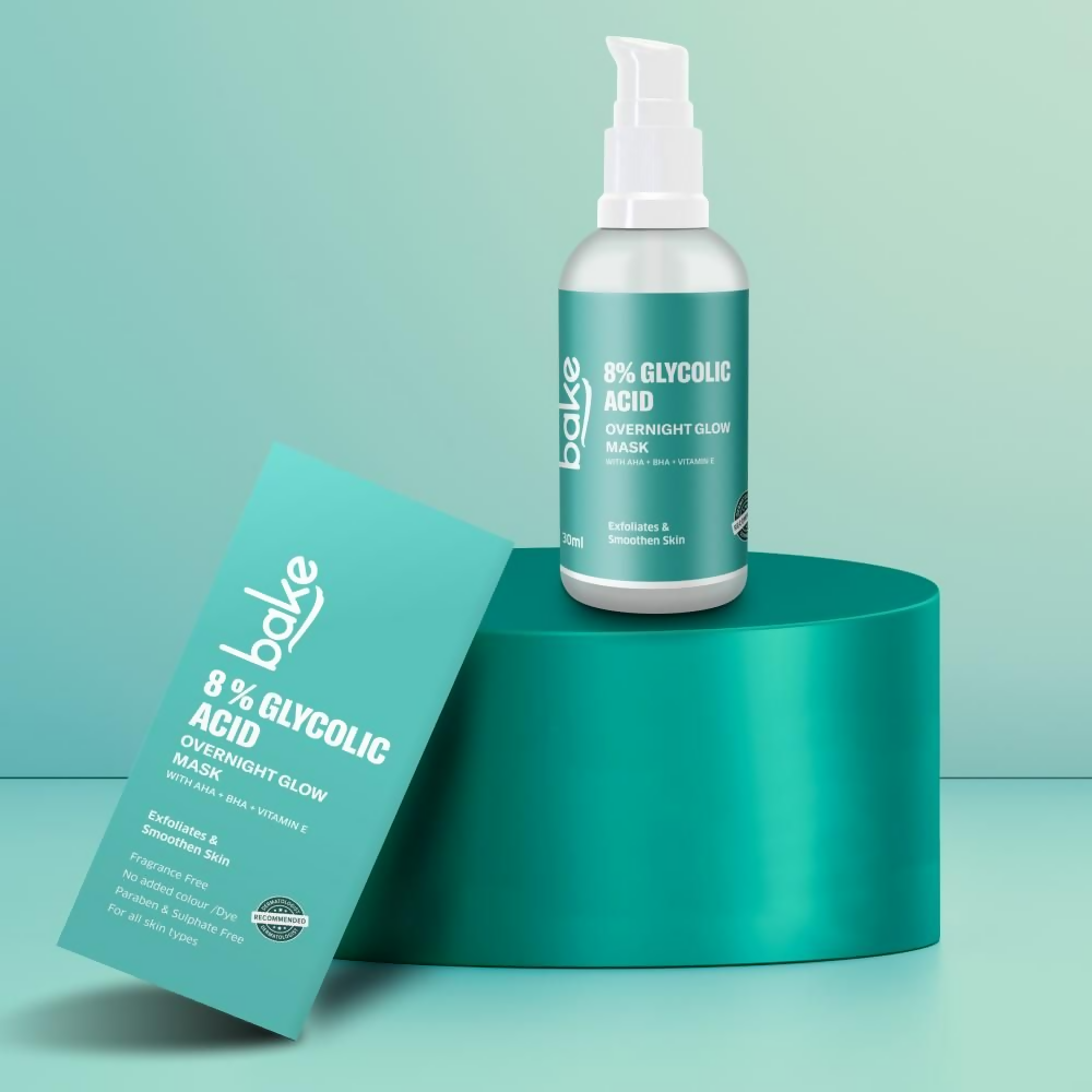 Bake 8% Glycolic Acid Overnight Glow Mask Serum | Grocsy