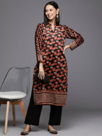 Ahalyaa Women's Traditional wear Kurta - Black | Grocsy