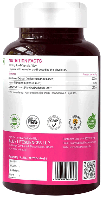 Bliss Welness Skin & Hair Care Vitamin E Capsule | Grocsy