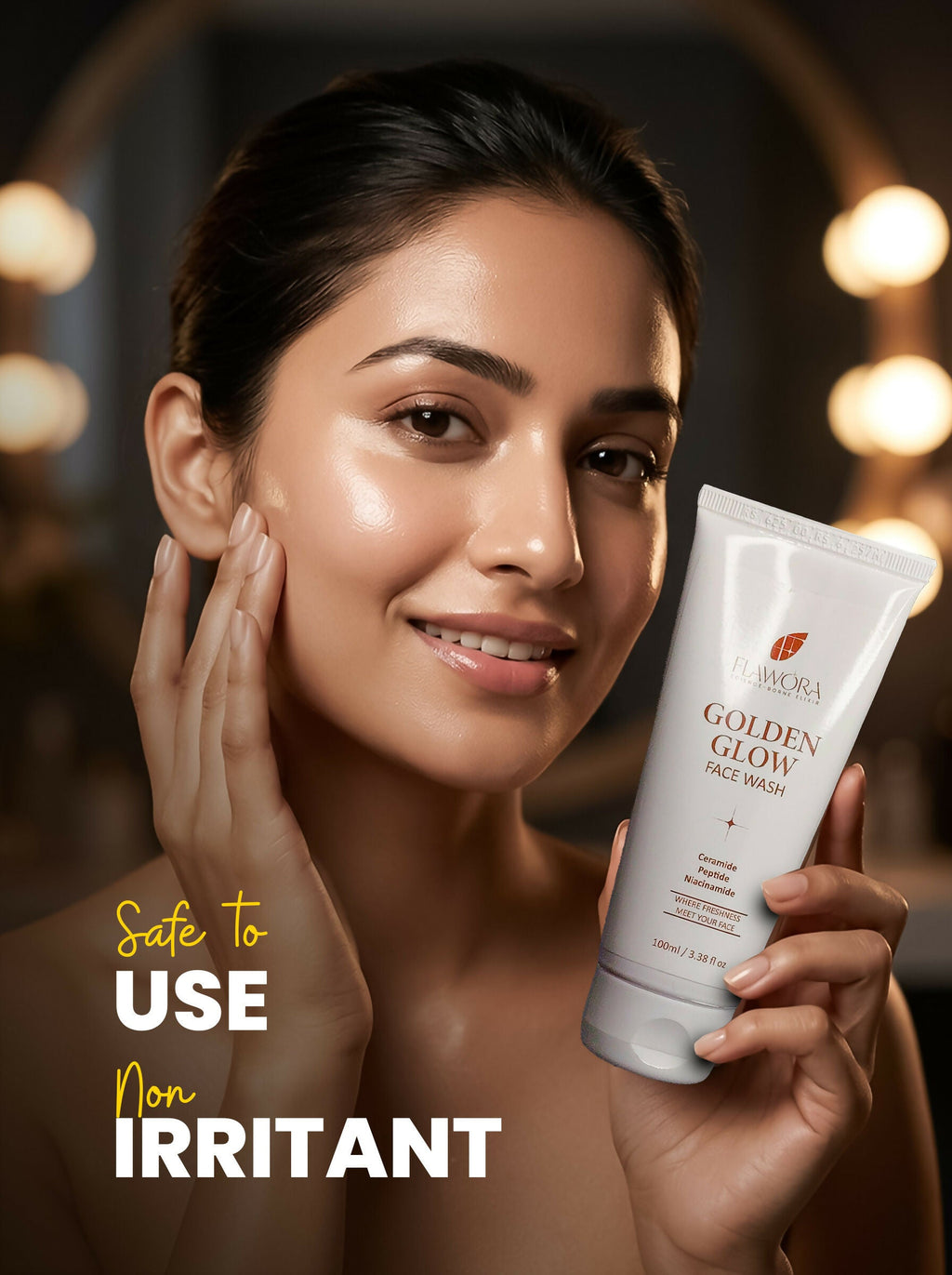 Flawora Golden Glow Face Wash | Grocsy