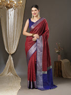 Saree Mall Checked Zari Festive Sarees | Grocsy