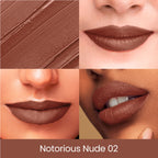Swiss Beauty Pure Creamy Matte Lipstick - 02 Notorious Nude | Grocsy