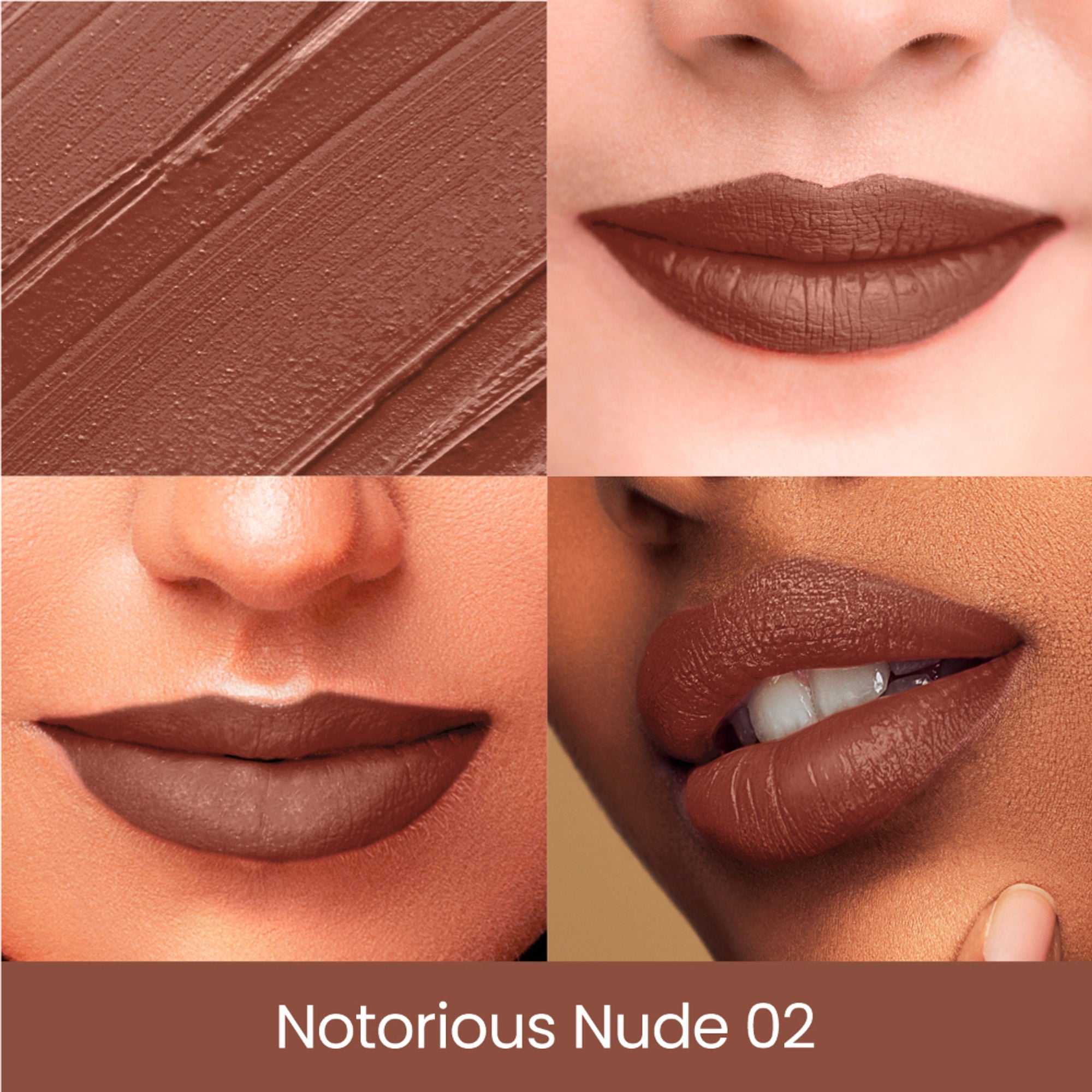 Swiss Beauty Pure Creamy Matte Lipstick - 02 Notorious Nude | Grocsy
