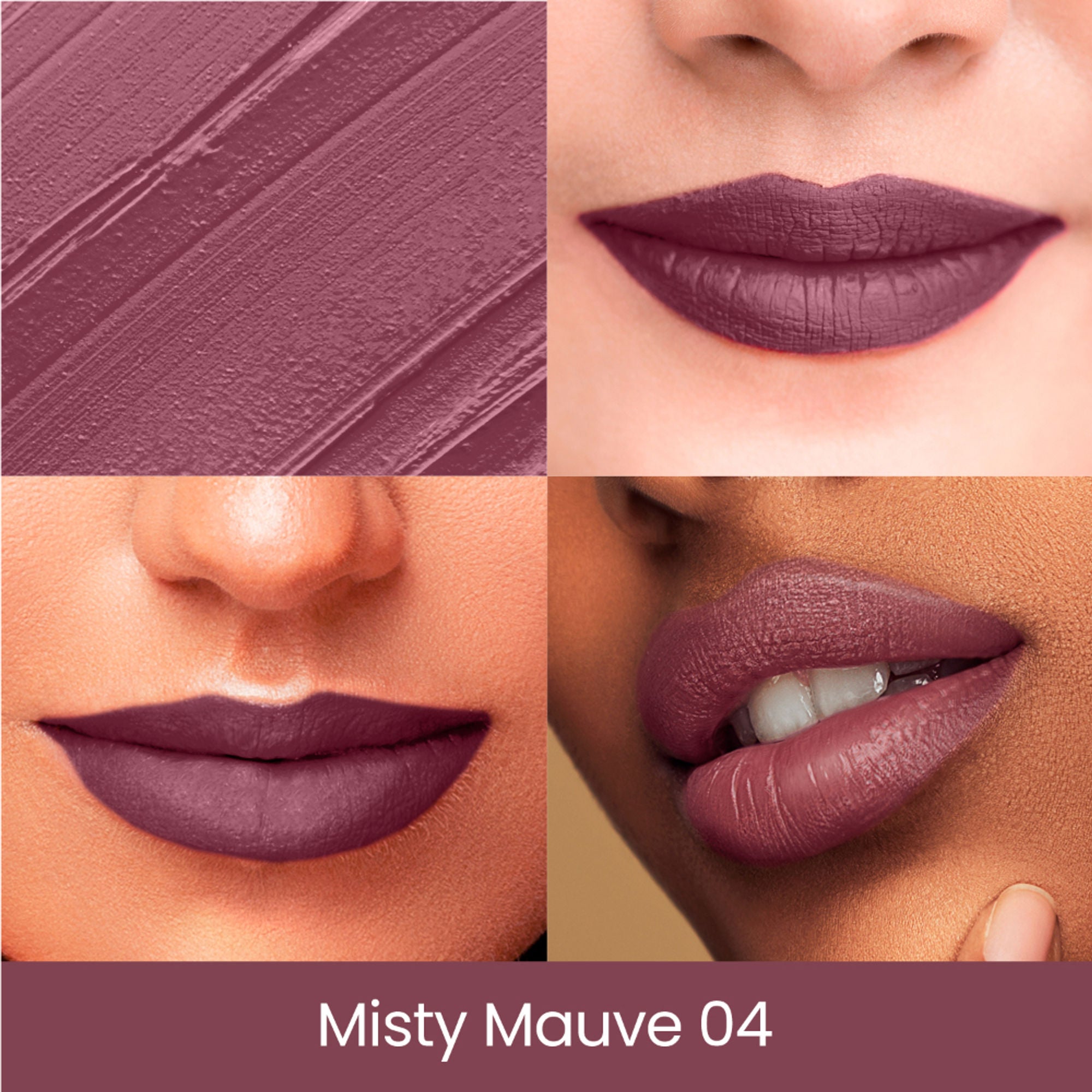 Swiss Beauty Pure Creamy Matte Lipstick - 04 Misty Mauve | Grocsy