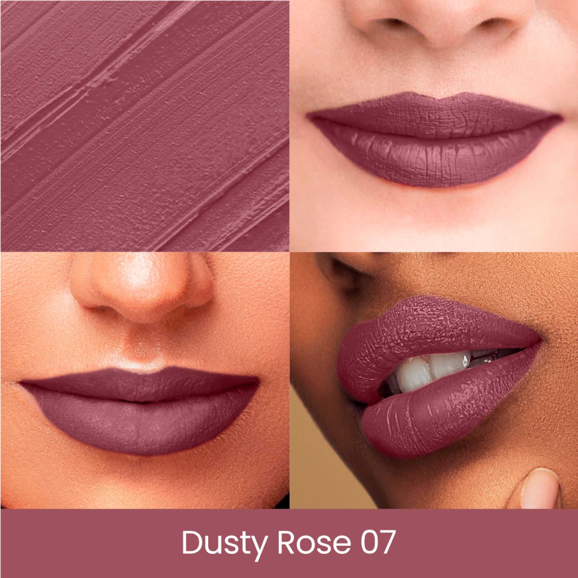 Swiss Beauty Pure Creamy Matte Lipstick - 07 Dusty Rose | Grocsy