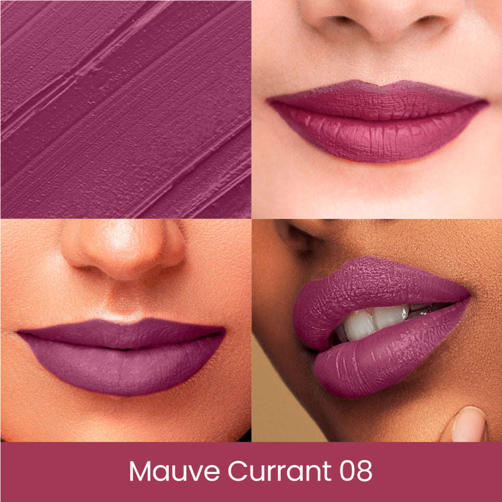 Swiss Beauty Pure Creamy Matte Lipstick - 08 Mauve Currant | Grocsy