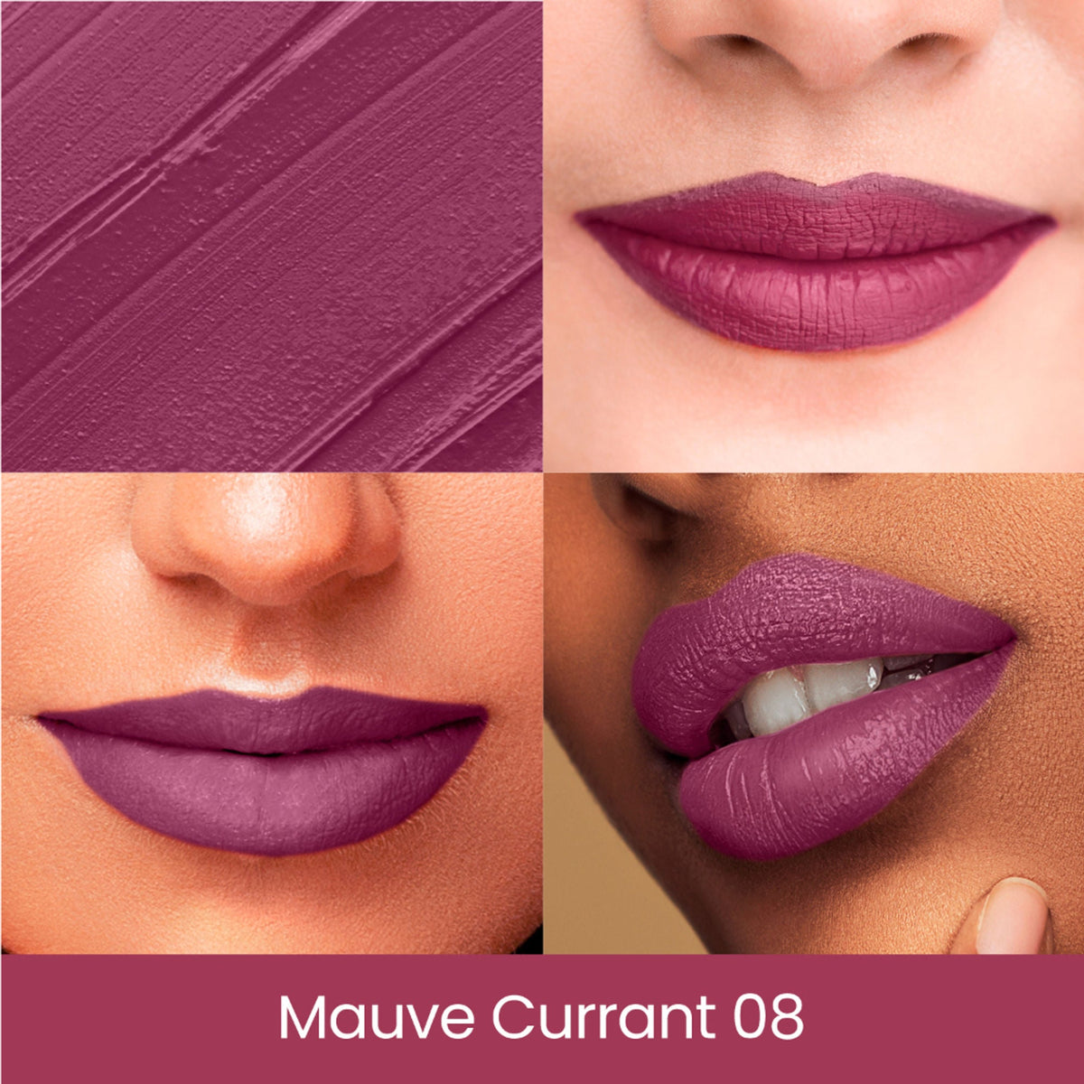 Swiss Beauty Pure Creamy Matte Lipstick - 08 Mauve Currant | Grocsy
