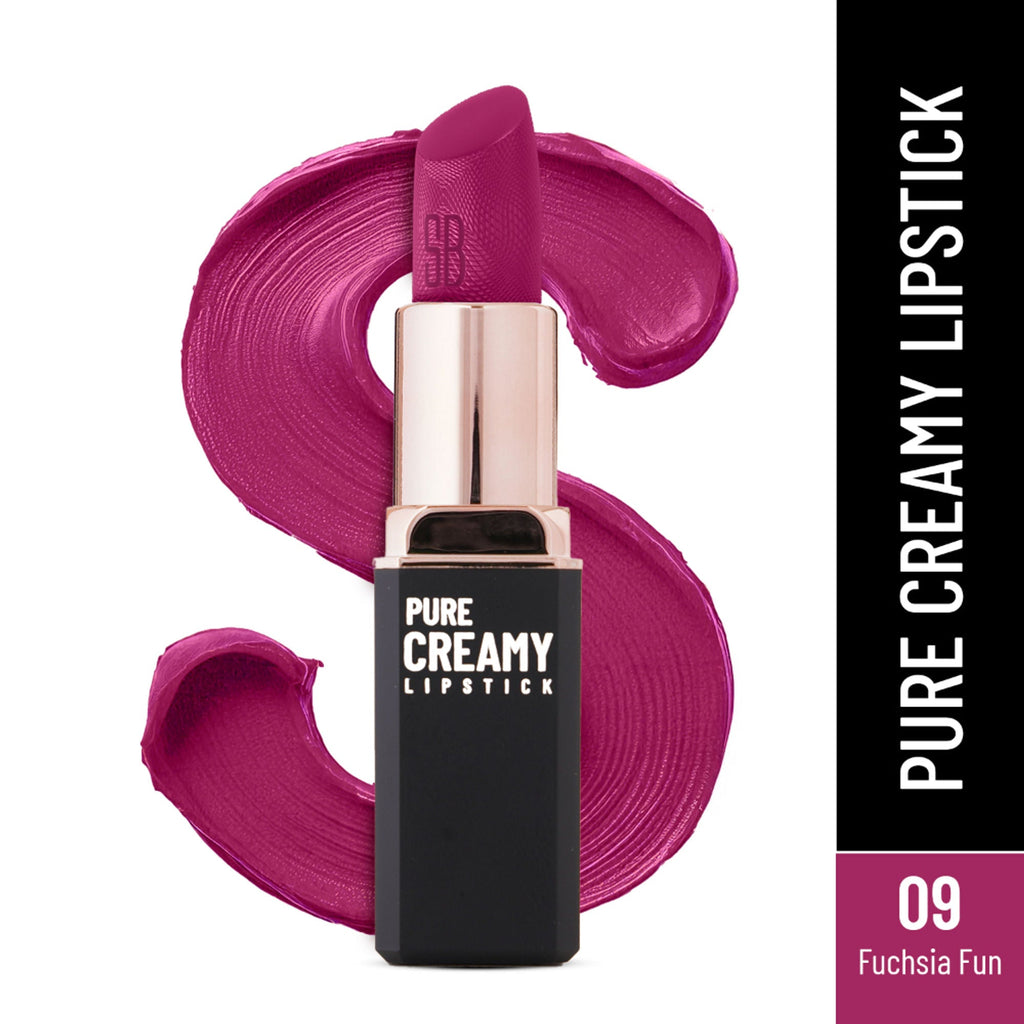 Swiss Beauty Pure Creamy Matte Lipstick - 09 Fuchsia Fun | Grocsy