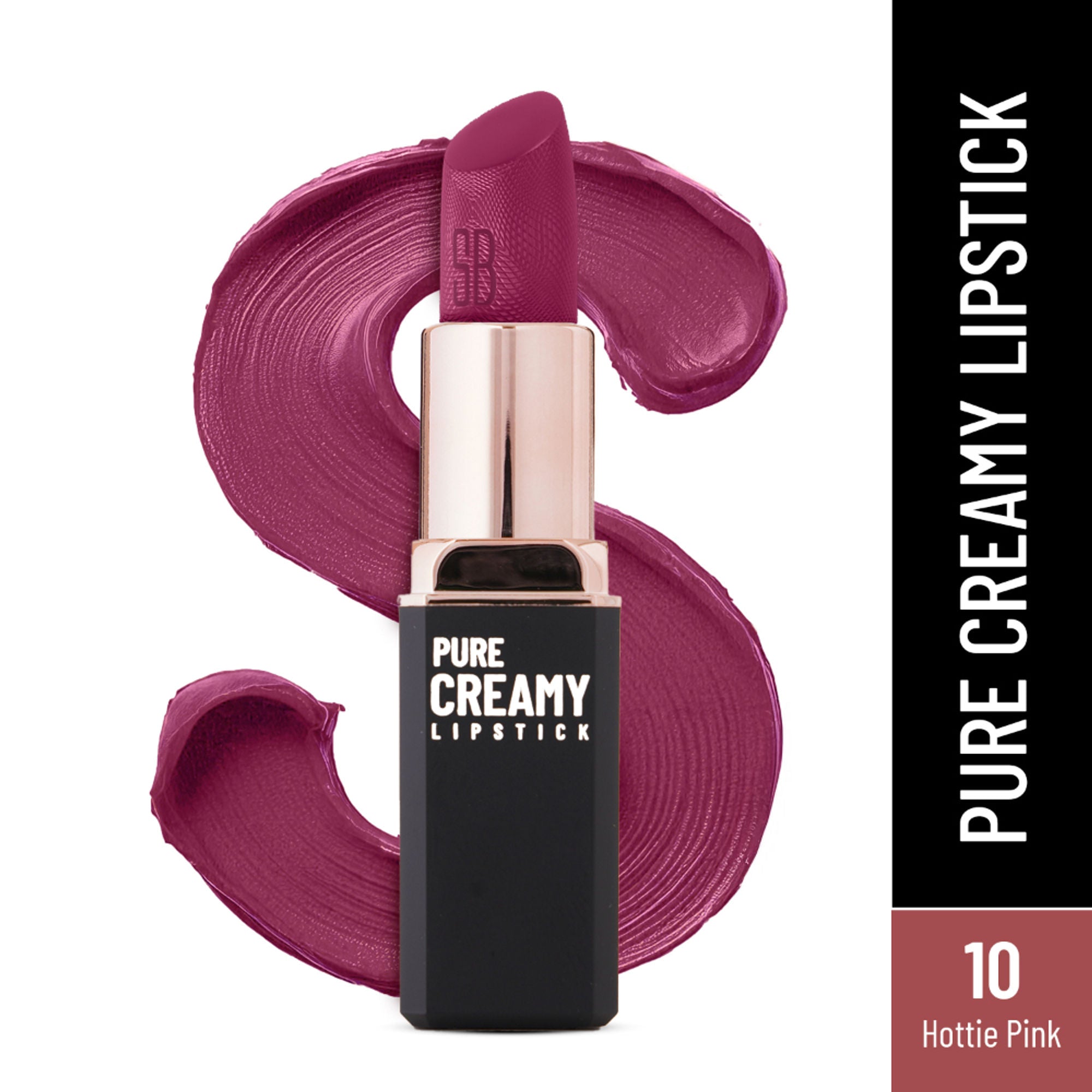 Swiss Beauty Pure Creamy Matte Lipstick - 10 Hottie Pink | Grocsy