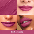 Swiss Beauty Pure Creamy Matte Lipstick - 10 Hottie Pink | Grocsy