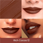 Swiss Beauty Pure Creamy Matte Lipstick - 12 Rich Cocoa | Grocsy