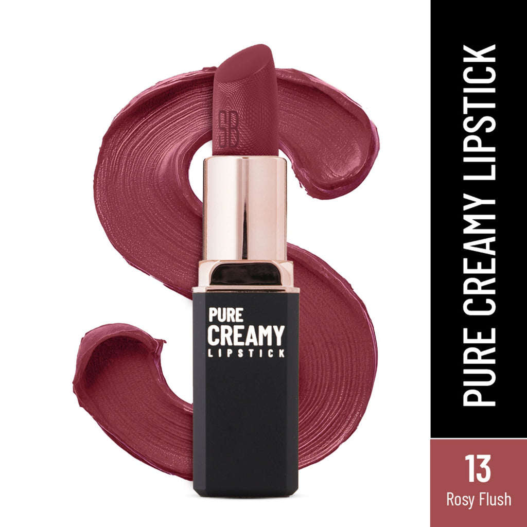Swiss Beauty Pure Creamy Matte Lipstick - 13 Rosy Flush | Grocsy