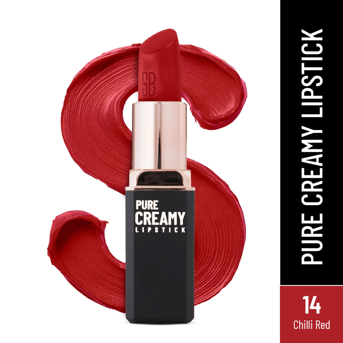 Swiss Beauty Pure Creamy Matte Lipstick - 14 Chilli Red | Grocsy