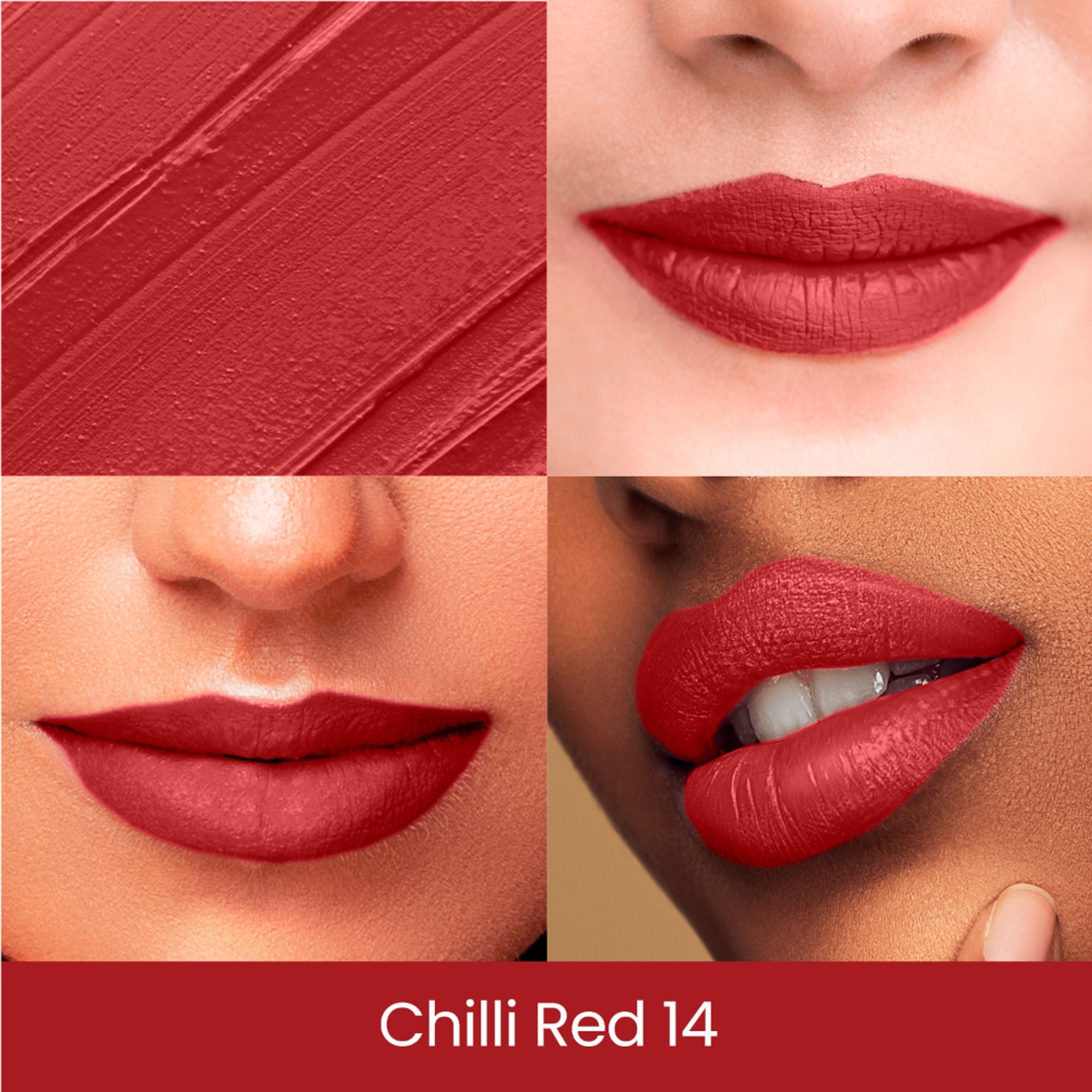 Swiss Beauty Pure Creamy Matte Lipstick - 14 Chilli Red | Grocsy