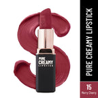 Swiss Beauty Pure Creamy Matte Lipstick - 15 Merry Cherry | Grocsy