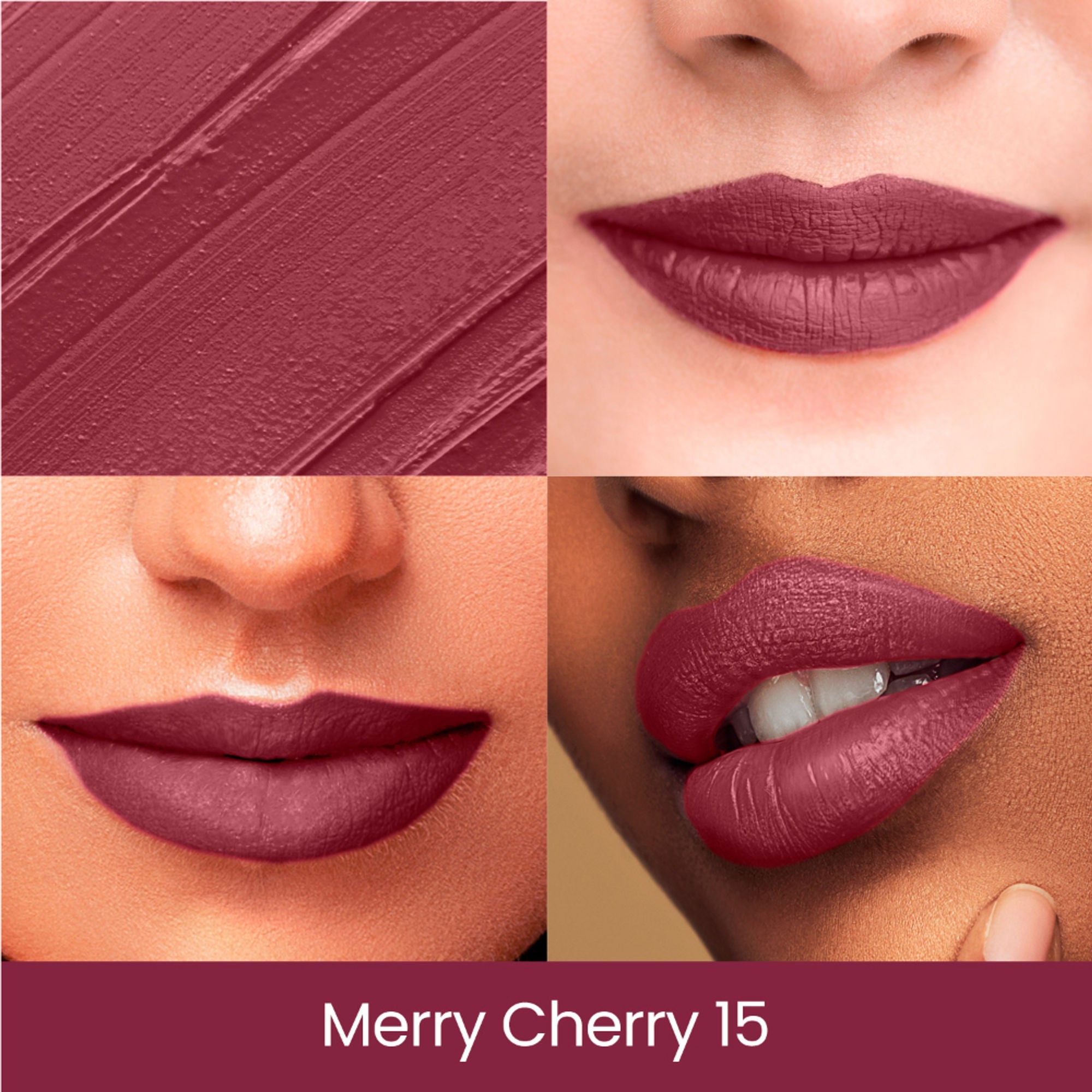 Swiss Beauty Pure Creamy Matte Lipstick - 15 Merry Cherry | Grocsy