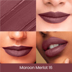 Swiss Beauty Pure Creamy Matte Lipstick - 16 Maroon Merlot | Grocsy