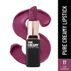 Swiss Beauty Pure Creamy Matte Lipstick - 17 Cute Cranberry | Grocsy