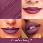 Swiss Beauty Pure Creamy Matte Lipstick - 17 Cute Cranberry | Grocsy