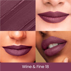 Swiss Beauty Pure Creamy Matte Lipstick - 18 Wine And Fine | Grocsy