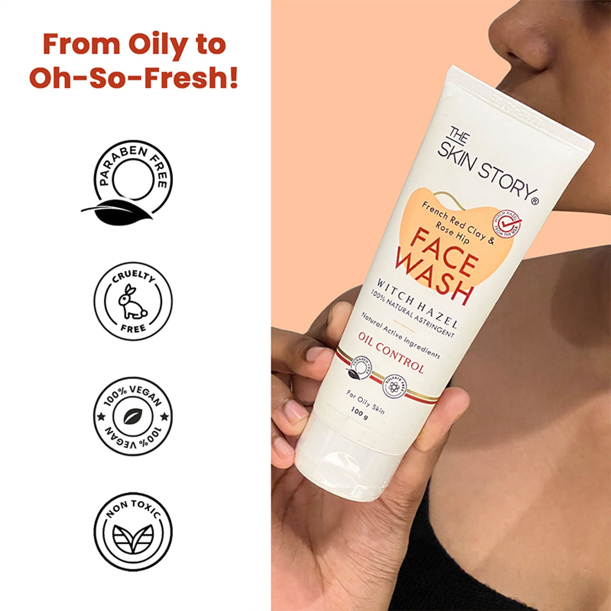 The Skin Story French Clay Pimple Oil Control Face Wash | Grocsy
