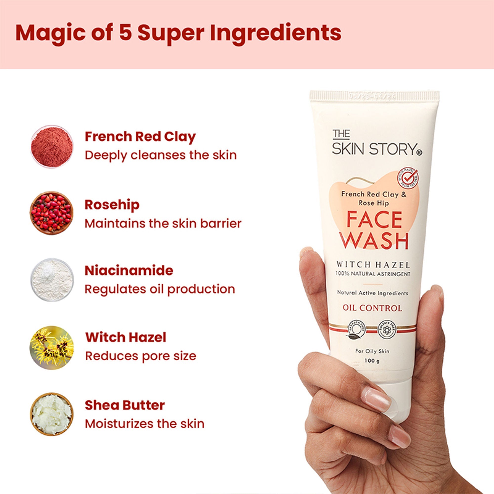 The Skin Story French Clay Pimple Oil Control Face Wash | Grocsy