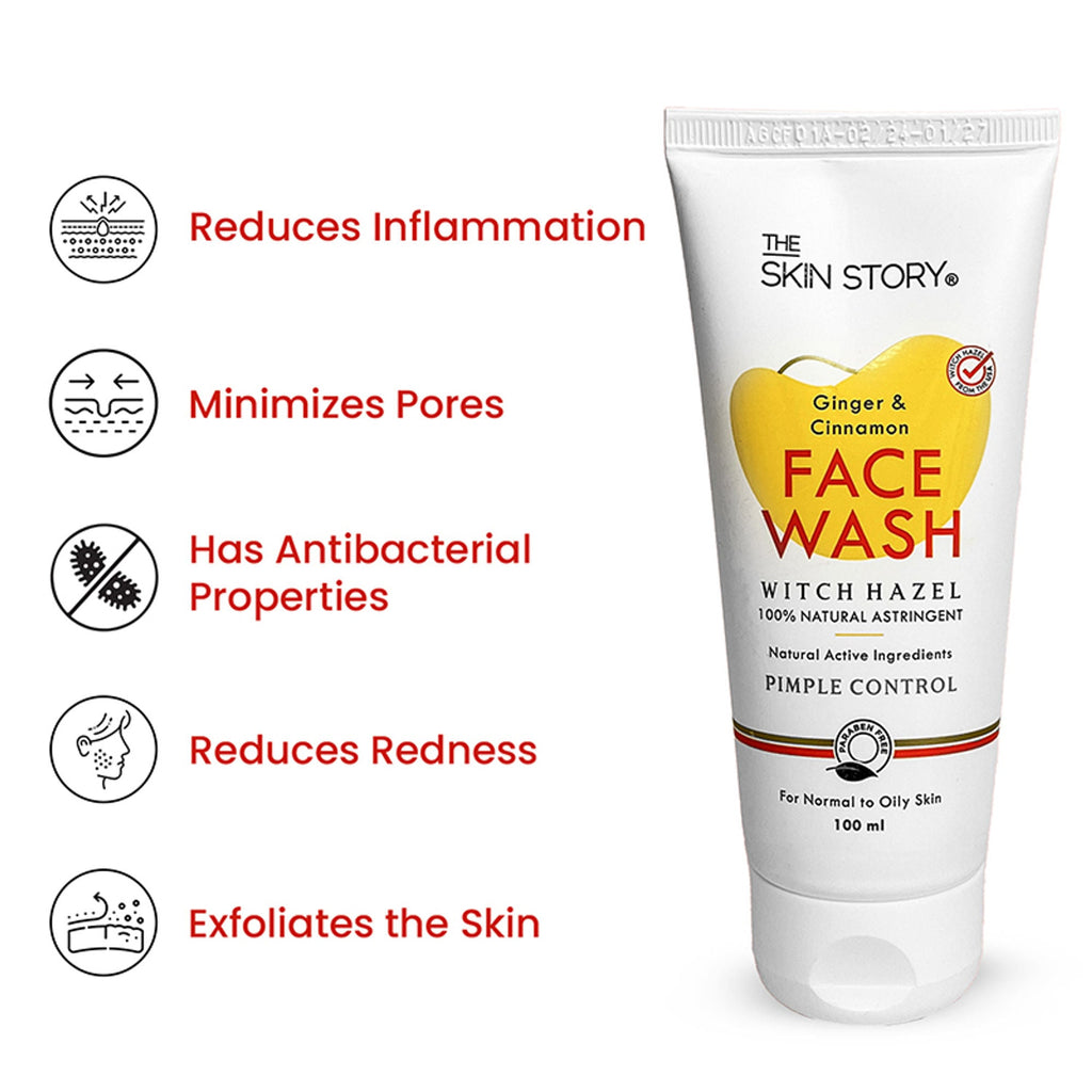 The Skin Story Oil & Pimple Control Ginger Cinnamon Face Wash | Grocsy
