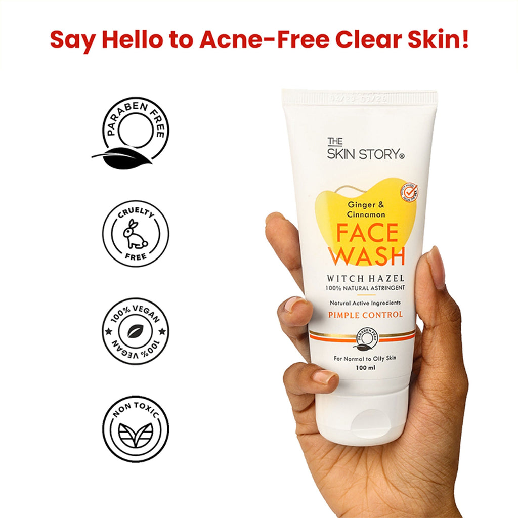 The Skin Story Oil & Pimple Control Ginger Cinnamon Face Wash | Grocsy