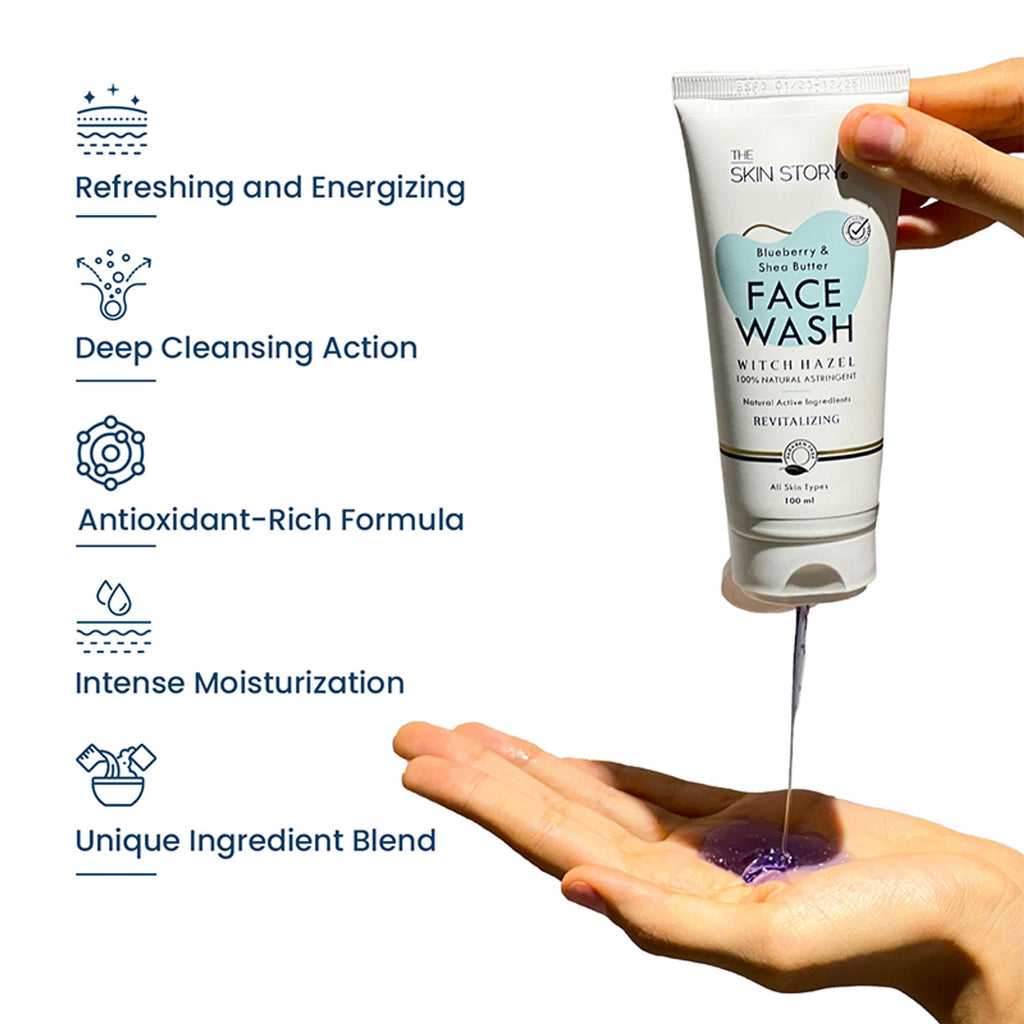The Skin Story Blueberry Anti-Oxidant Gel Face Wash | Grocsy