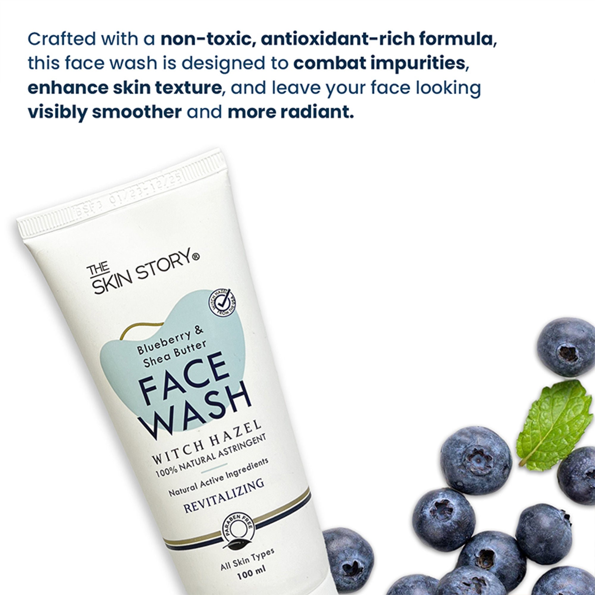 The Skin Story Blueberry Anti-Oxidant Gel Face Wash | Grocsy